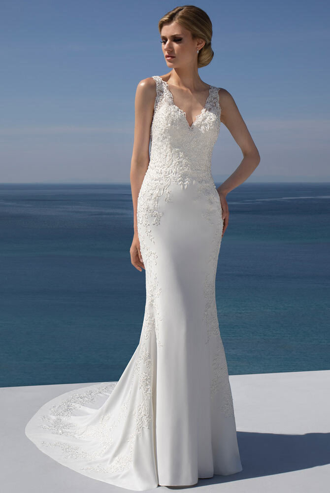 Brudekjole med blonder Annais