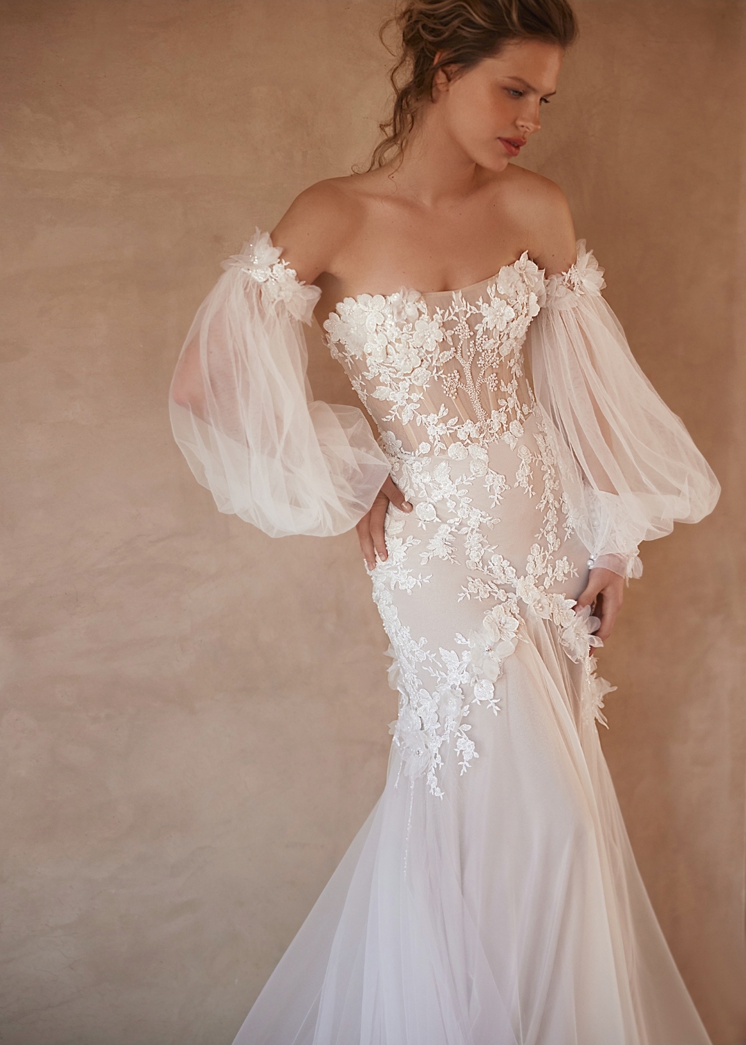 Ladybird havfrue blonde brudekjole tilbud