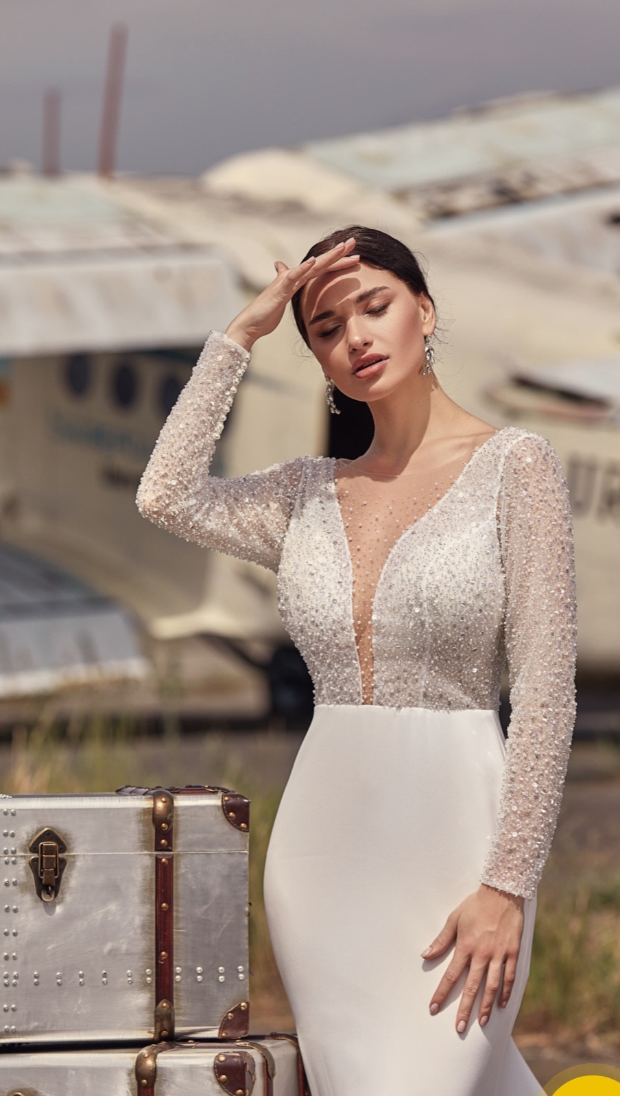 Estrel brudekjole med perler