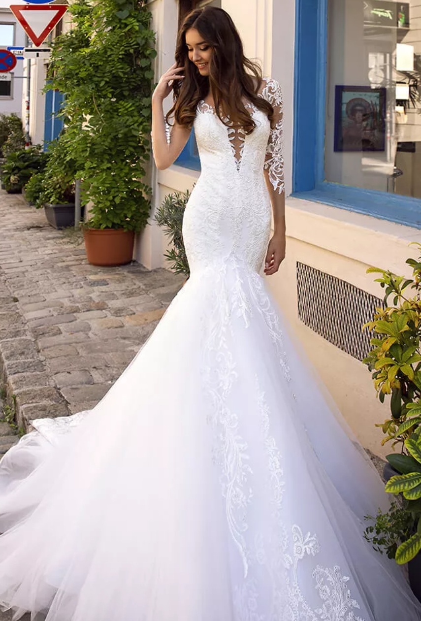 Sonja havfrue med lange ærmer 