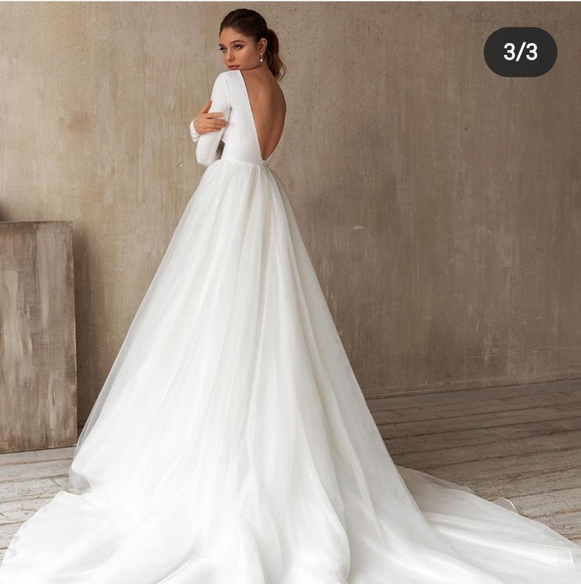 Eva Lendel brudekjole med ærmer