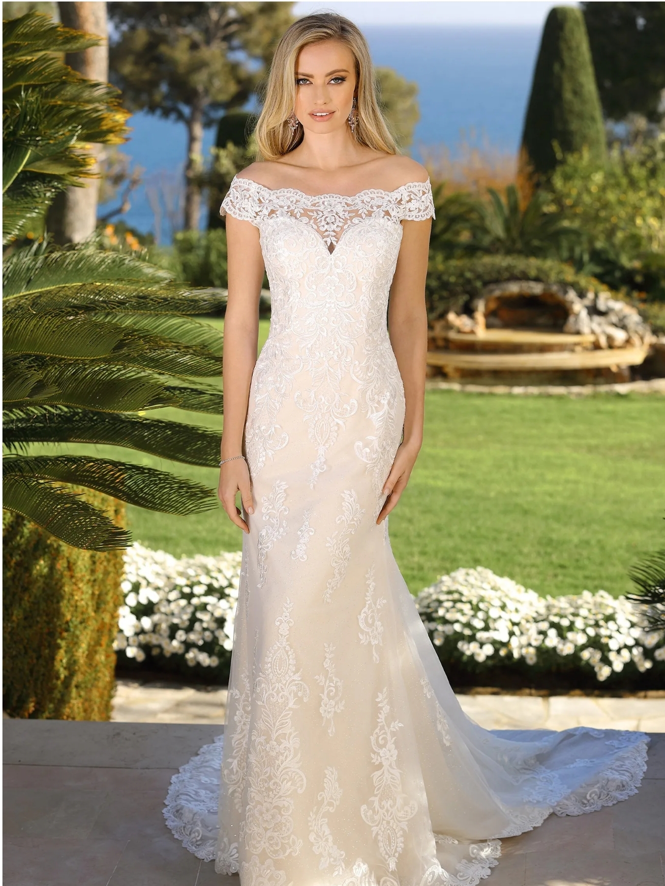 Lady brudekjole med ærmer