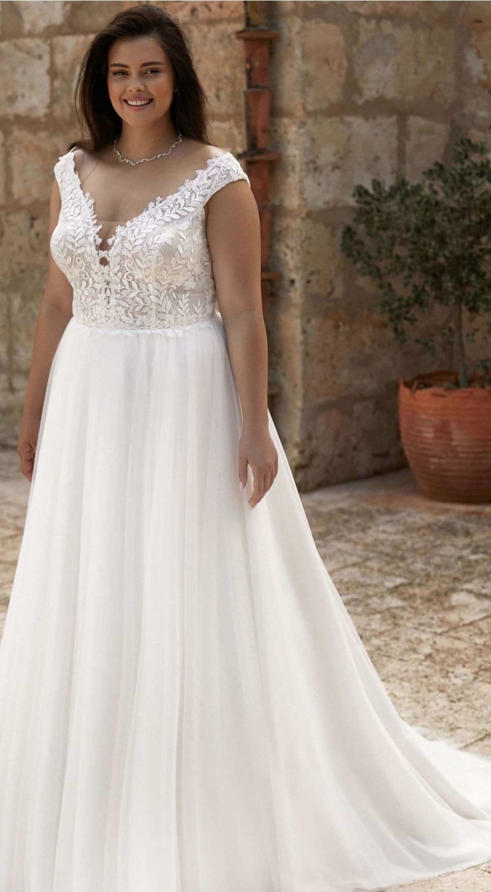 Jolie brudekjole bianco evento spørg for pris