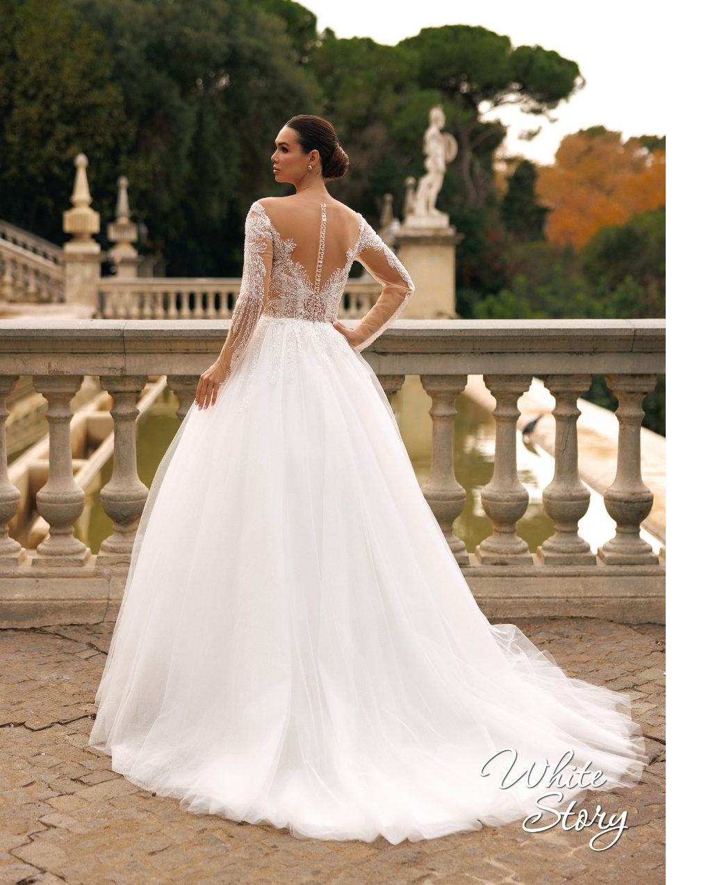 Bryllupskjole Silvia med ærmer