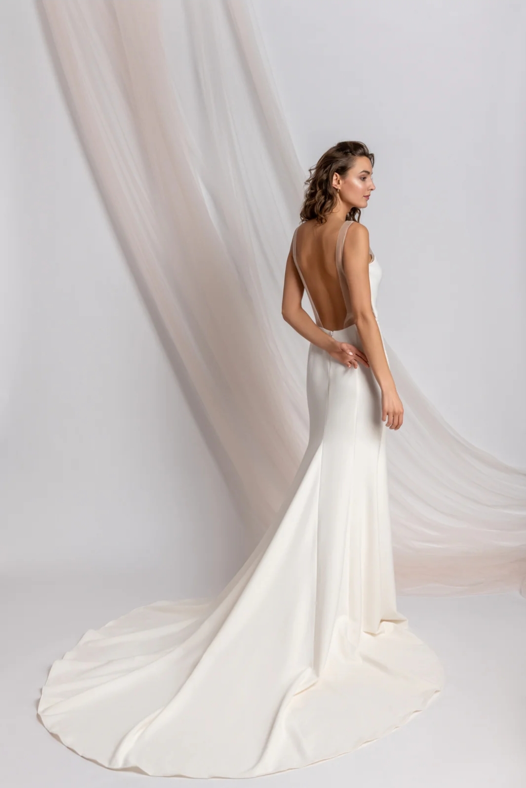 Lina Becker brudekjole med ærmer todelt