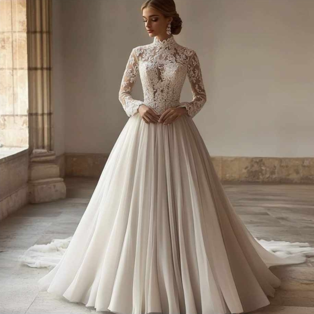 Desiree brudekjoler med ærmer 