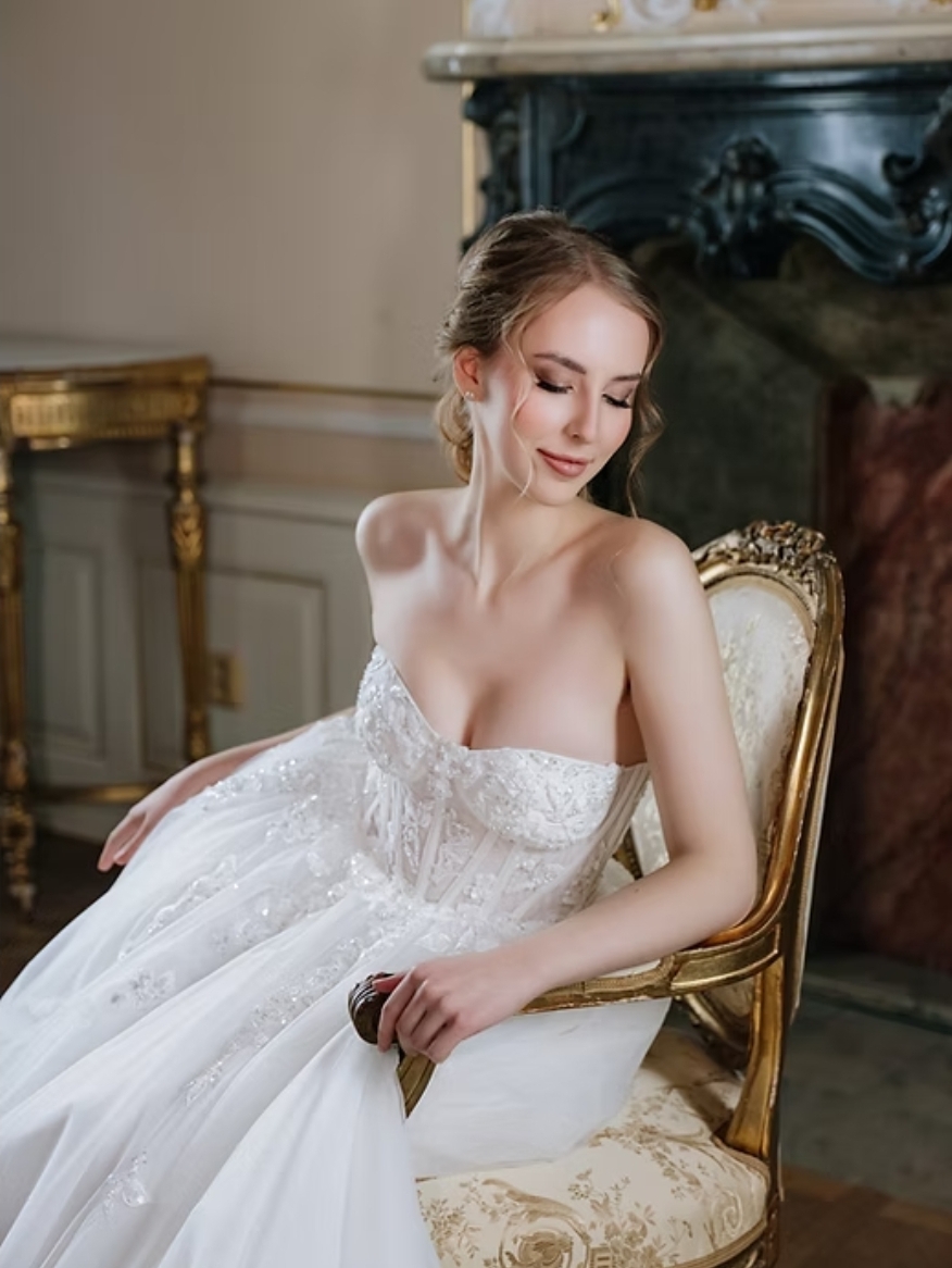 Brudekjole klassisk enkel havfrue snit