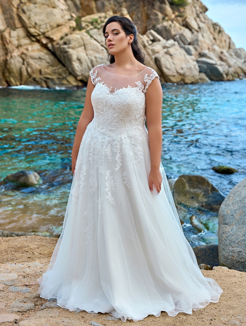 Plus Sizes brudekjoler tysk mærke med blonder