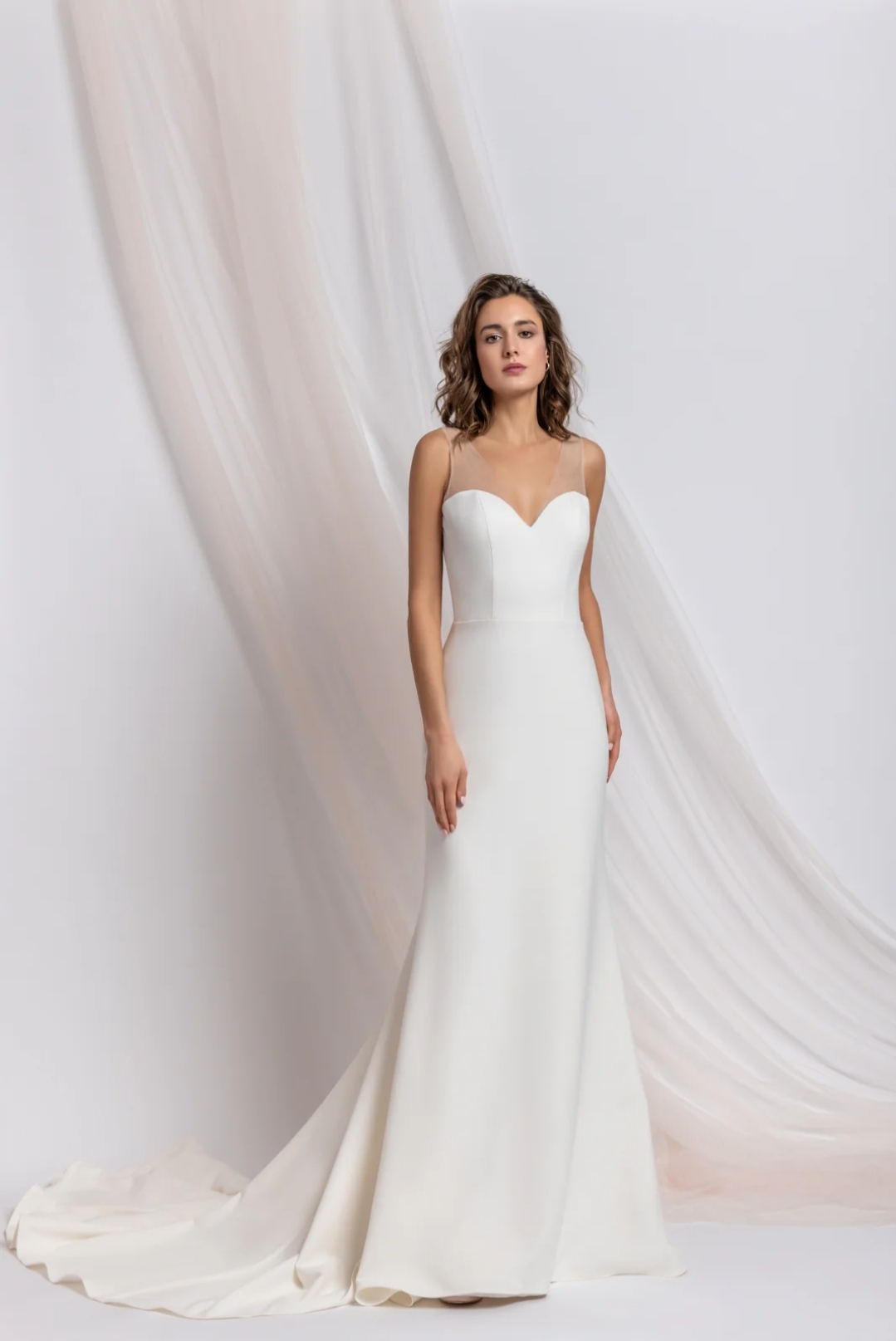 Lina Becker brudekjole med ærmer todelt