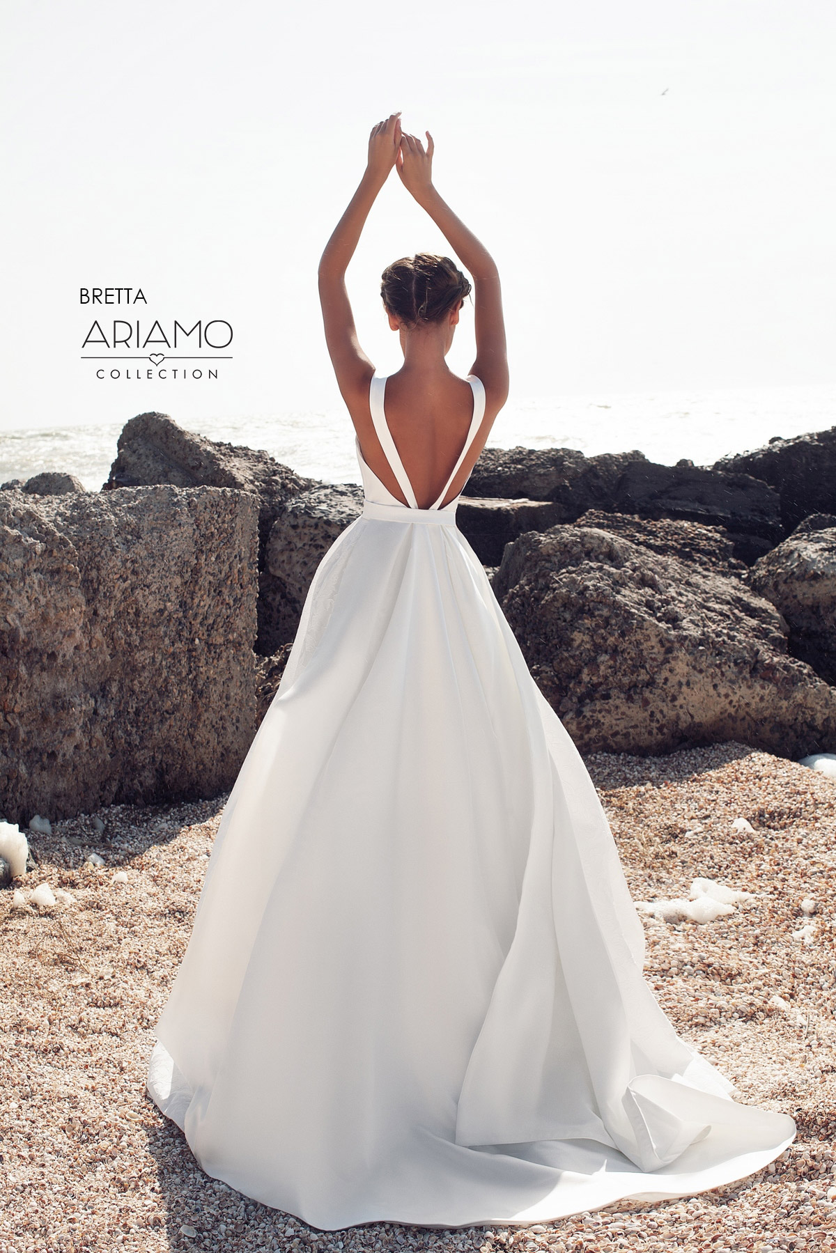 Brudekjole med lommer chiffon