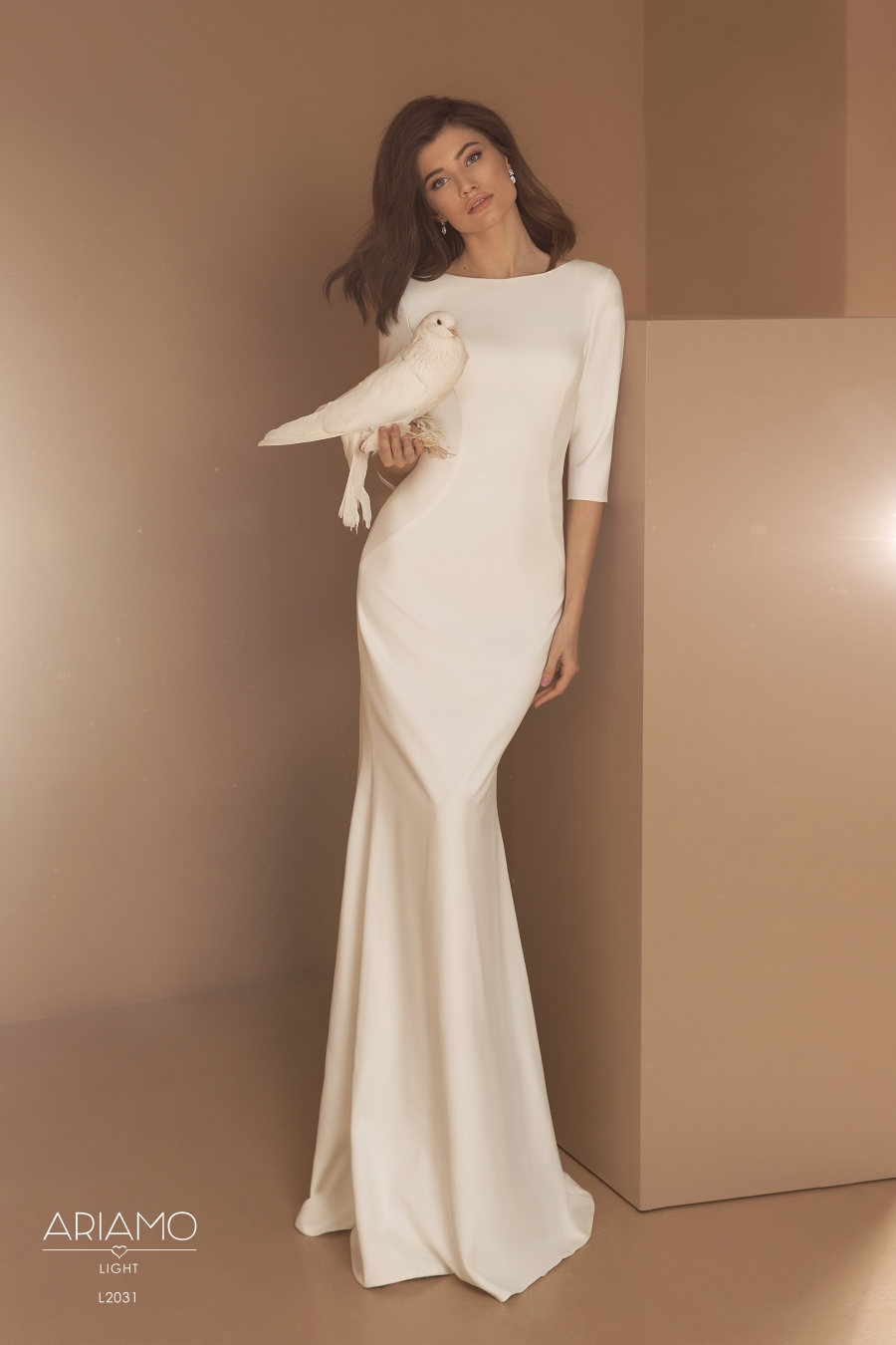 Lange ærmer brudekjole 