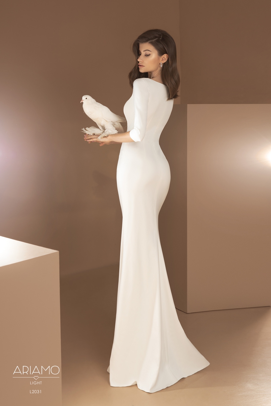 Lange ærmer brudekjole 