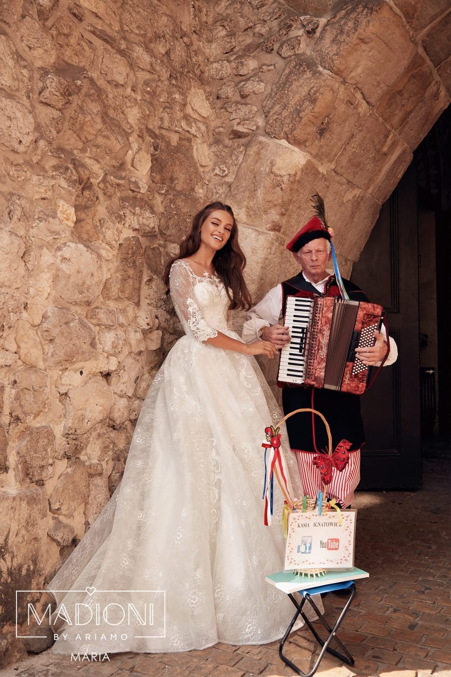 Maria blonde brudekjole a snit a line