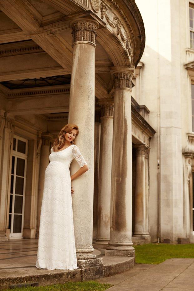 Verona Tiffany Graviditets brudekjole med blonder