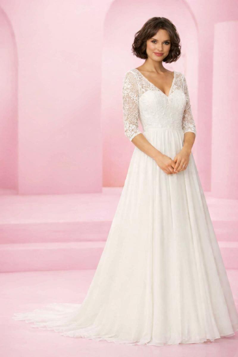 Medusa brudejole med ærmer og bomulds blonder